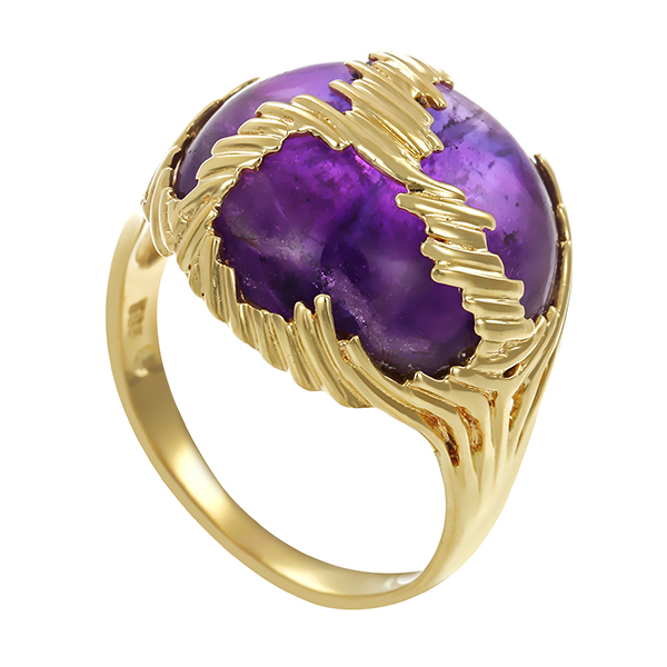 Ring, 14K, Gelbgold, Amethyst
