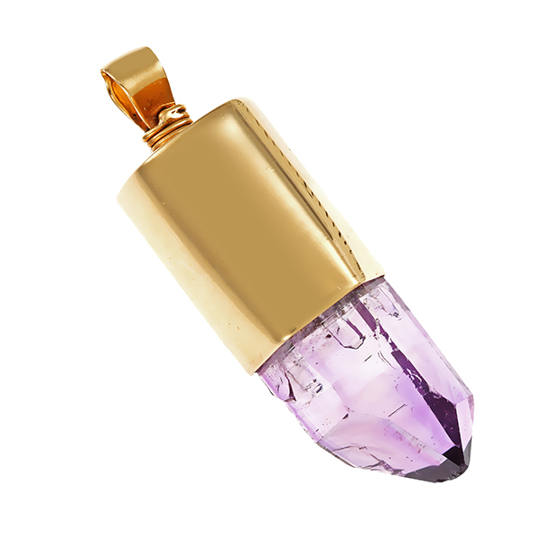 Anhänger, 14K, Gelbgold, Amethyst