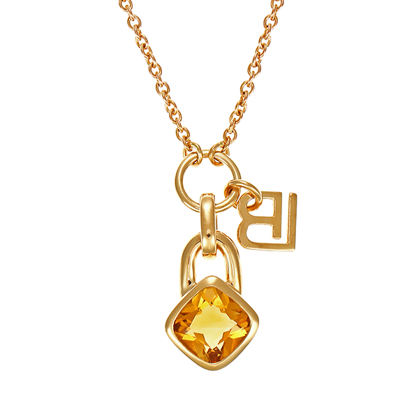 Collier, 14K, Rotgold, Citrin
