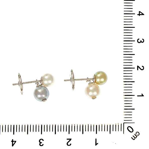 Steckhänger, 18K, Weißgold, Zuchtperlen