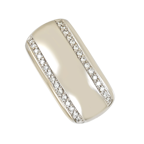 Anhänger, 14K, Weißgold, Brillanten