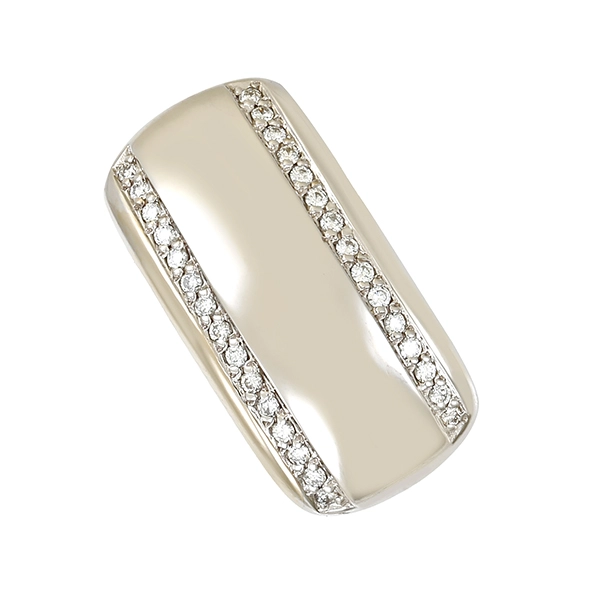 Anhänger, 14K, Weißgold, Brillanten