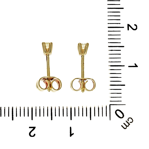 Ohrstecker, 14K, Gelbgold, Brillanten