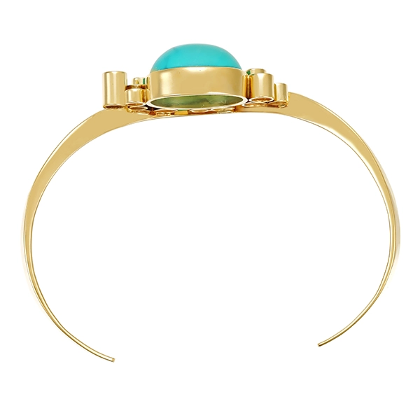 Armreif, 14K, Gelbgold, Türkis