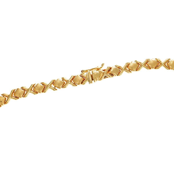 Collier, 14K, Gelbgold, diverse Edelsteine