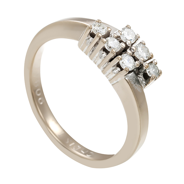 Diamantring, 14K, Weißgold, Brillanten 0,25 ct