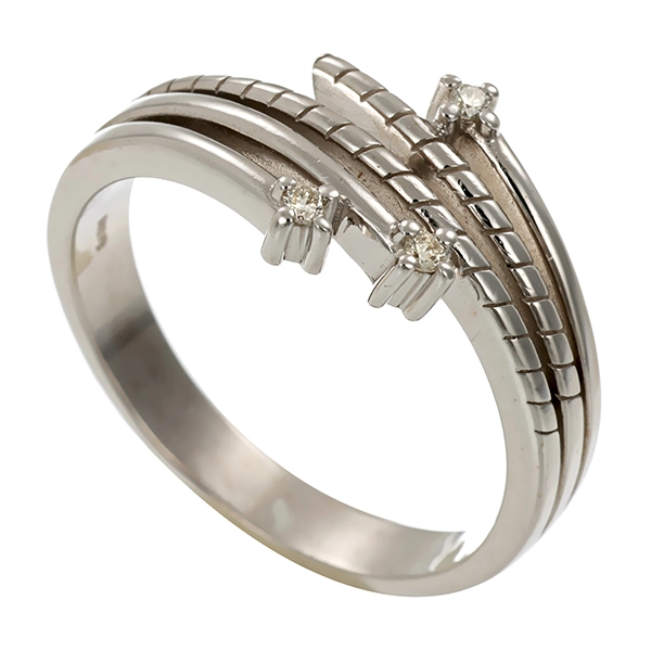 Brillantring, 14K, Weißgold