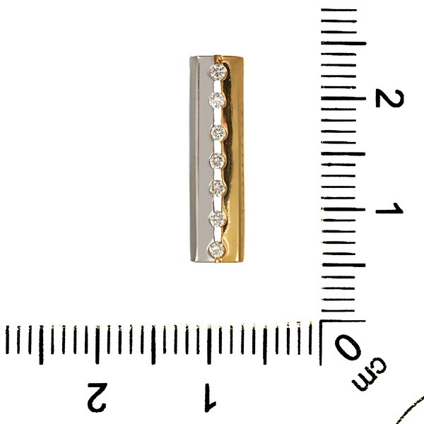 Anhänger, 14K, Gelb-/Weißgold, Brillanten