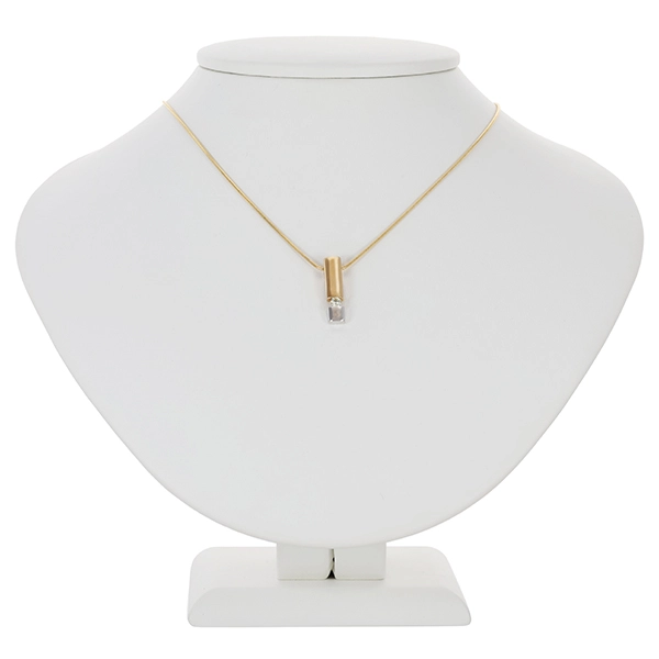 Collier, 14K, Gelb-/Weißgold, Brillant 0,10 ct