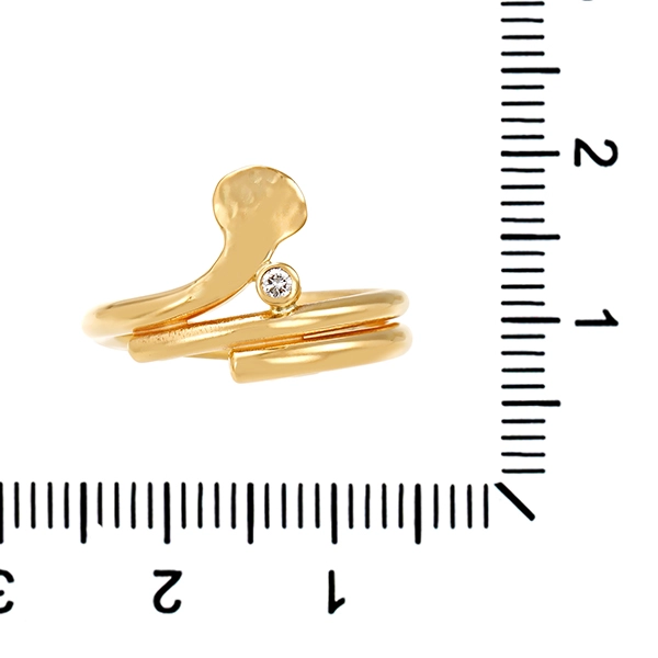 Diamantring, 14K, Gelbgold, Brillant