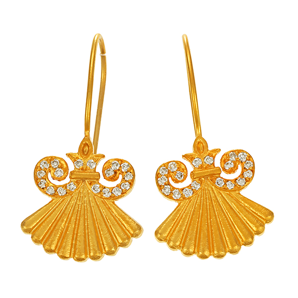 Ohrhänger, 18K, Gelbgold, Brillanten 0,36 ct