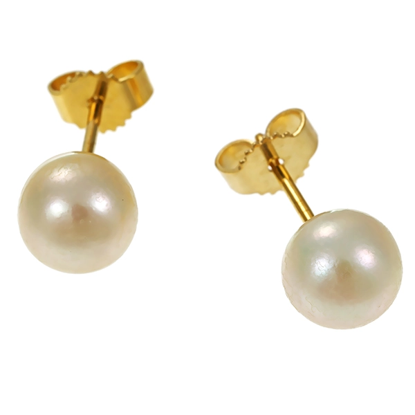 Ohrstecker, 14K, Gelbgold, Perlen