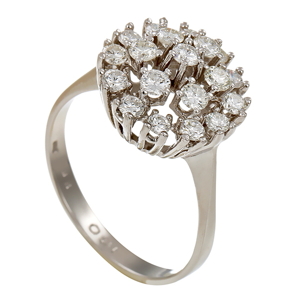 Diamantring, 14K, Weißgold, Brillanten 1,00 ct