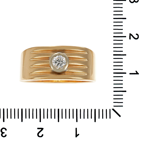 Herrenring, 14K, Gelb-/Weißgold, Brillant 0,22 ct