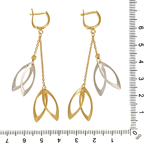 Ohrhänger, 14K, Gelb-/Weißgold