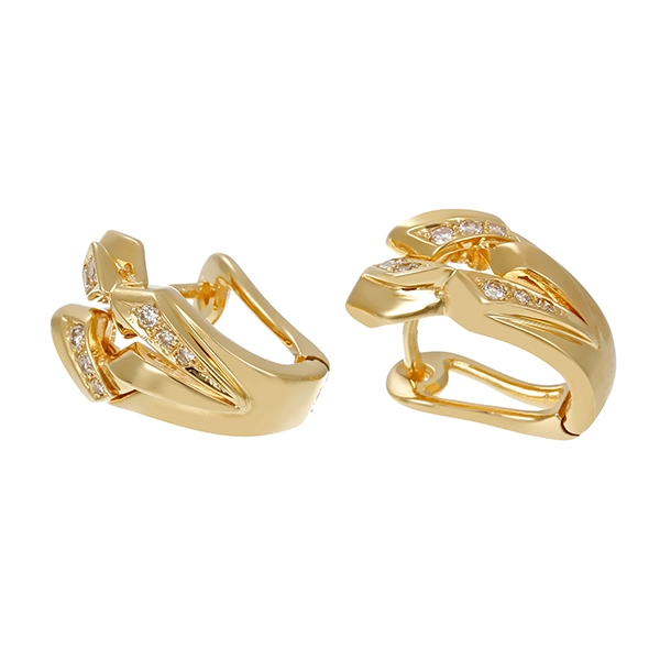Ohrhänger, 14K, Gelbgold, Brillanten