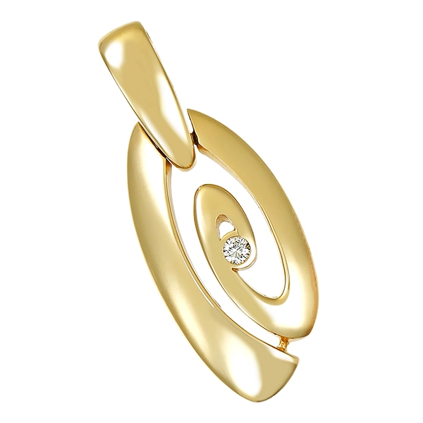 Anhänger, 14K, Gelbgold, Brillant
