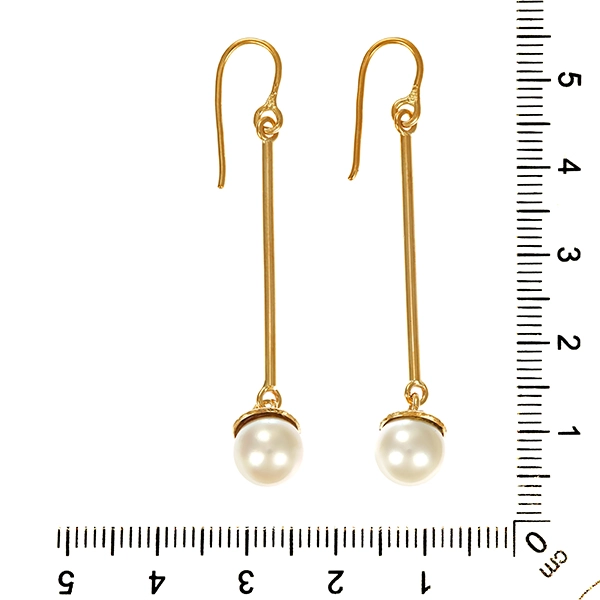Ohrhänger, 14K, Gelbgold, Perlen