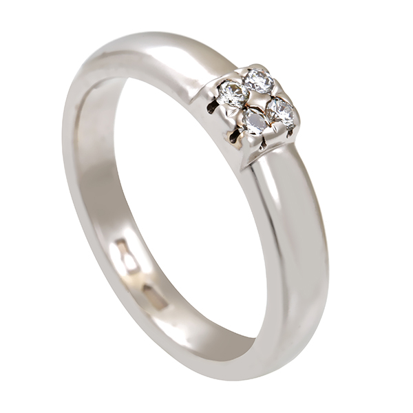 Diamantring, 14K, Weißgold, Brillanten