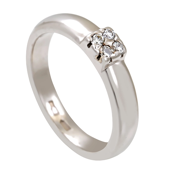 Diamantring, 14K, Weißgold, Brillanten
