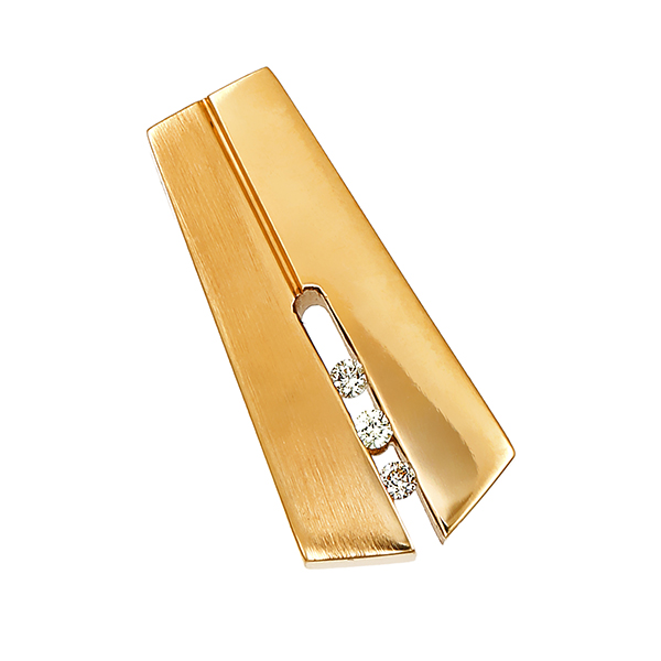 Anhänger, 14K, Gelbgold, Brillanten