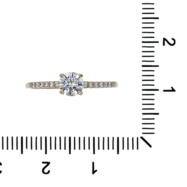 Ring, 14K, Weißgold, Zirkonia