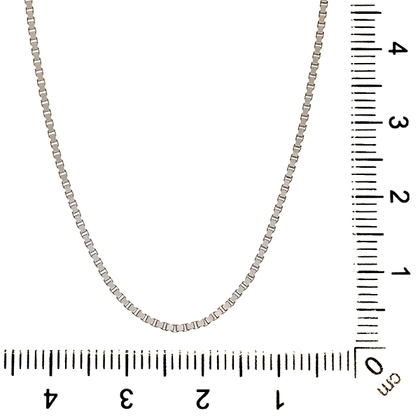 Collierkette, 14K, Weißgold, Venezianer-