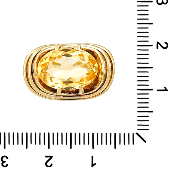 Ring, 14K, Gelbgold, Citrin