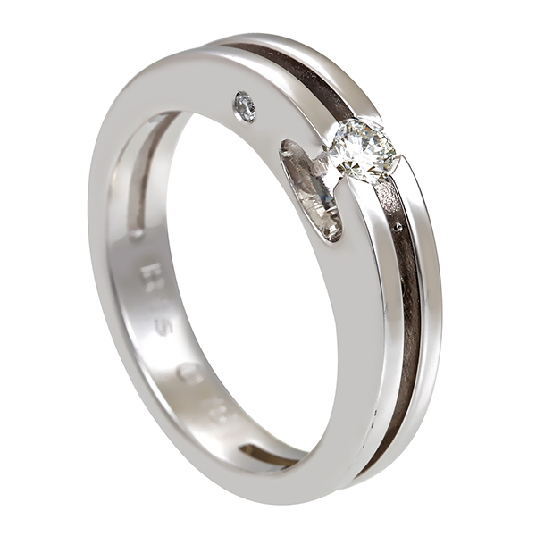 Diamantring, 14K, Weißgold, Brillanten 0,14 ct