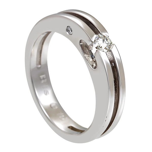 Diamantring, 14K, Weißgold, Brillanten 0,14 ct