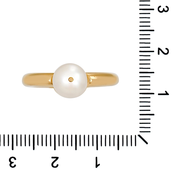 Ring, 18K, Gelbgold, Perle