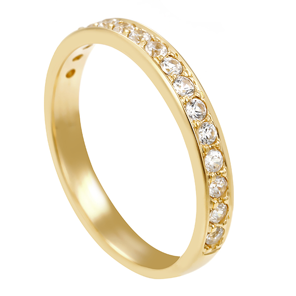 Ring, 14K, Gelbgold, Zirkonia