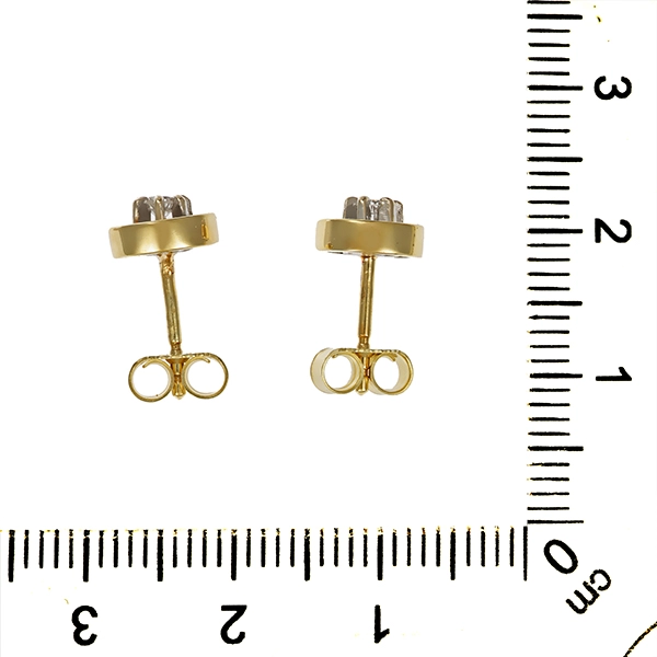 Ohrstecker, 14K, Gelb-/Weißgold, Brillanten