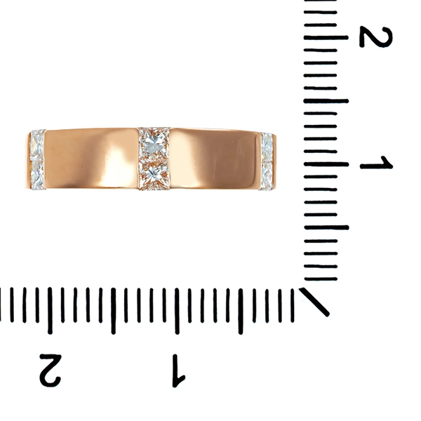 Diamantring, 18K, Rotgold, Diamanten