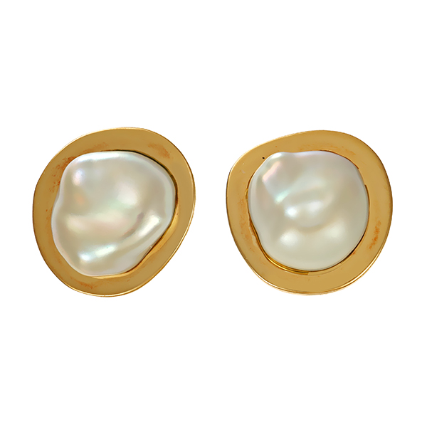 Ohrstecker, 14K, Gelbgold, Perlen