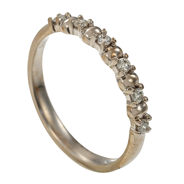 Diamantring, 9K, Weißgold, Brillanten