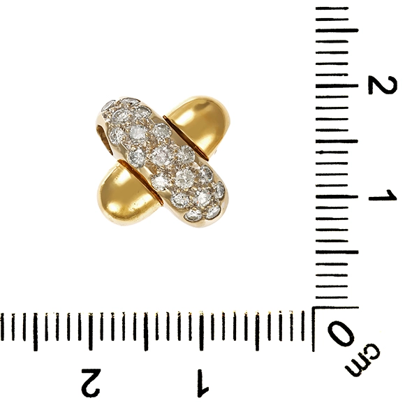 Anhänger, 18K, Gelb-/Weißgold, Brillanten