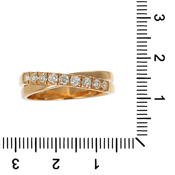 Ring, 14K, Gelbgold, Brillanten