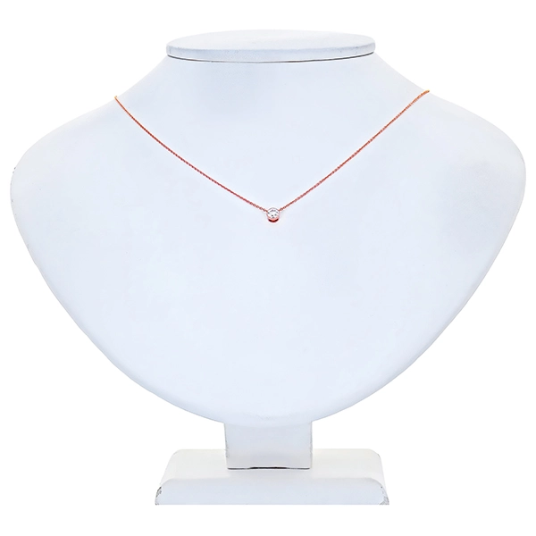 Collier, 18K, Rotgold, Brillant