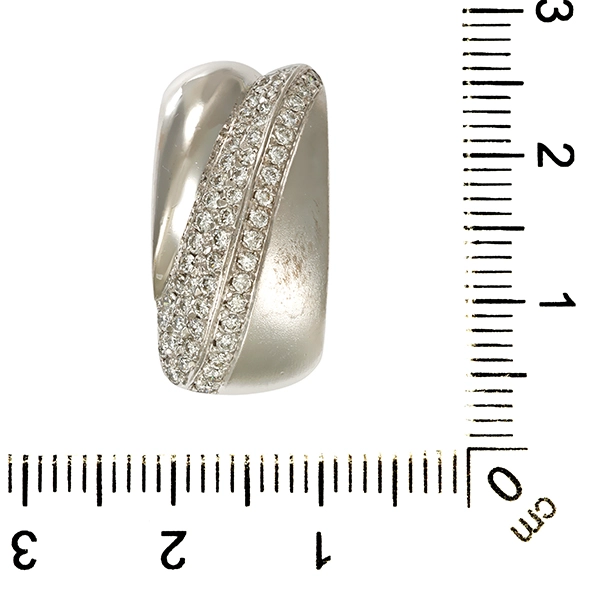 Anhänger, 14K, Weißgold, Brillanten