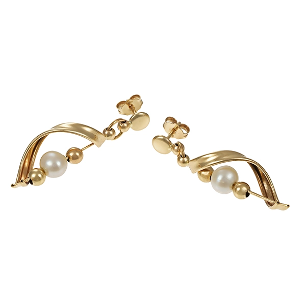 Steckhänger, 14K, Gelbgold, Zuchtperlen