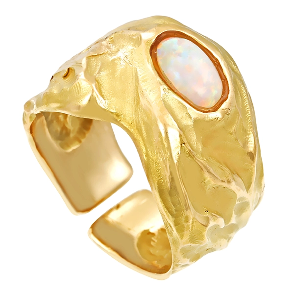 Ring, 18K, Gelbgold, Opal