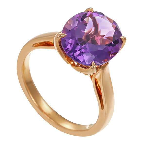 Ring, 18K, Rotgold, 1 Amethyst