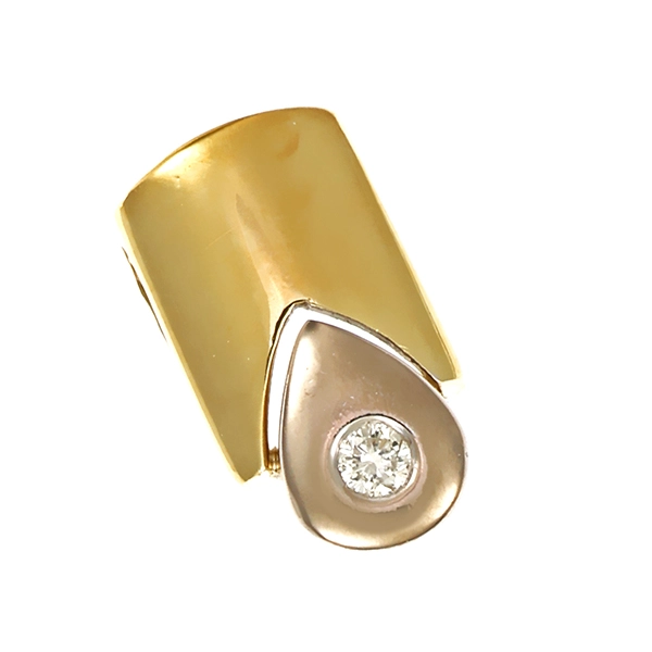 Anhänger, 14K, Gelb-/Weißgold, Brillant