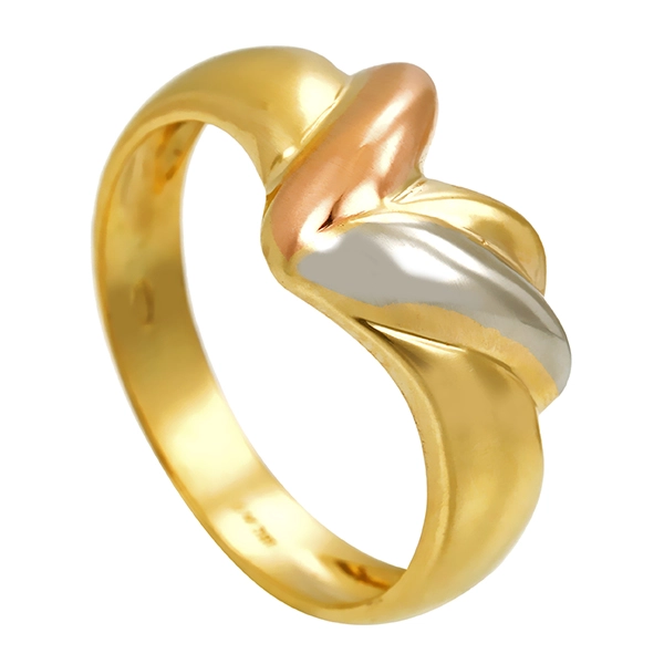 Ring, 18K, Gelb-/Rot-/Weißgold