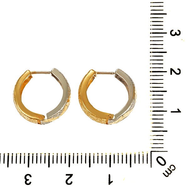 Creolen, 18K, Gelb-/Weißgold