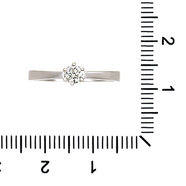 Diamantring, 18K, Weißgold, Brillant 0,25 ct