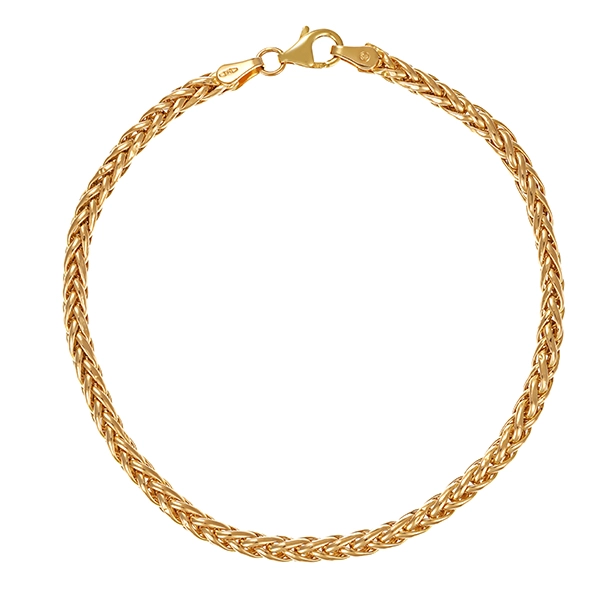 Armband, 9K, Gelbgold, Fuchsschwanz-