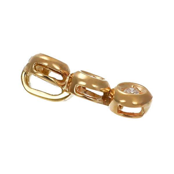 Anhänger, 14K, Gelbgold, Brillanten