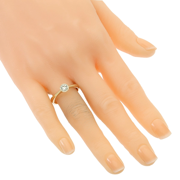 Diamantring, 18K, Gelb-/Weißgold, Brillant 0,50 ct